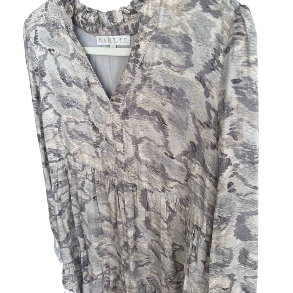 Karlie Long Sleeve Tiered Dress - Size Small - Picture 4 of 4